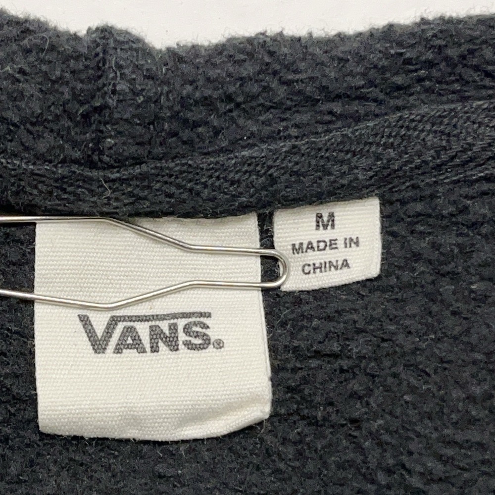 Vans Womans Funnier Times Full Zip Cropped Hoodie M Black Skater Grunge Street - Picture 6 of 7